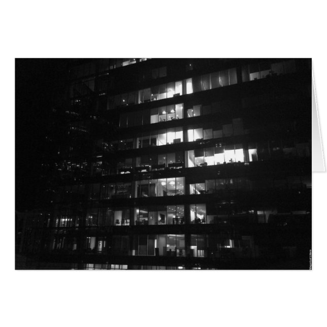 Nachtnacht in de stad, kaart (Voorkant Horizontaal)