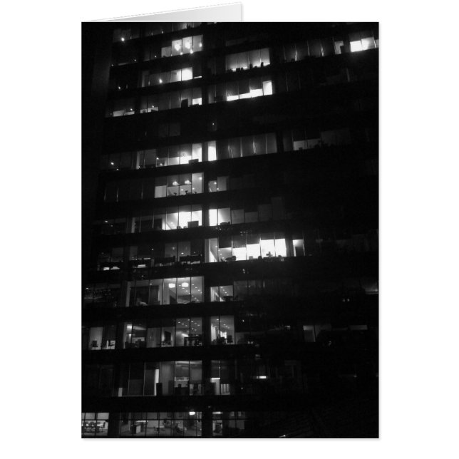 Nachtnacht in de stad, kaart (Voorkant)