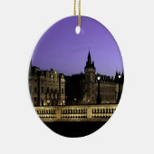 Nachtnacht in de Waterverf van Parijs Keramisch Ornament (Rechts)