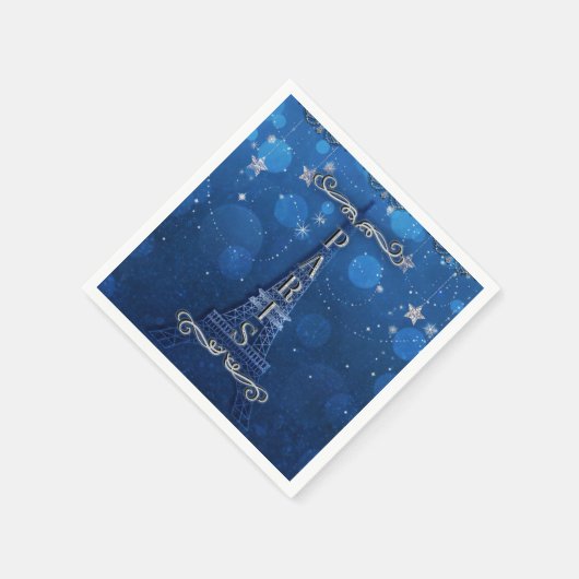 Nachtnacht in Parijs onder de naam Stars Blue Silv Servet (Hoek)