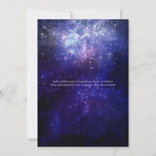 Nachtnacht onder de sterren Galaxy Sweet 16 Kaart (Achterkant)