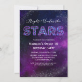 Nachtnacht onder de uitnodiging van de sterretdag (Voorkant)