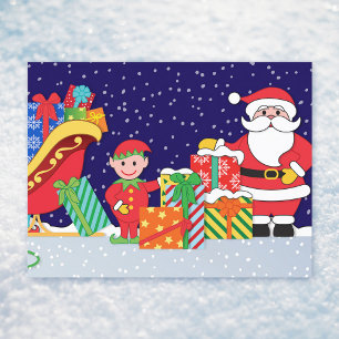 Nachtnacht voor Kerstmis Aankondigingskaart