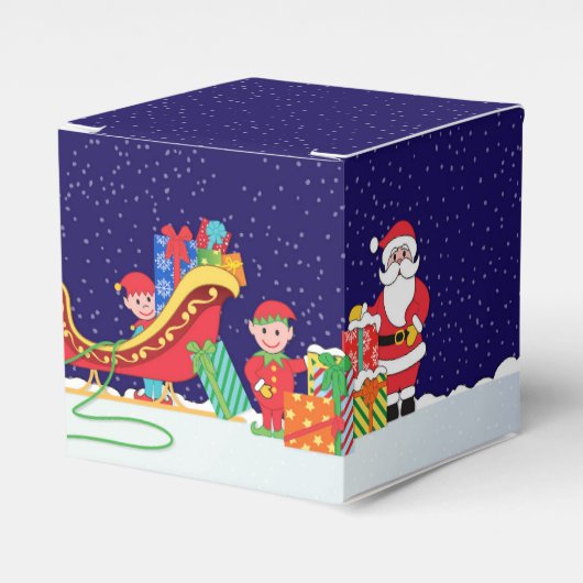 Nachtnacht voor Kerstmis Bedankdoosjes (Voorkant Zijde)