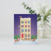 Nachtnacht voor Kerstmis Briefkaart (Staand voorkant)