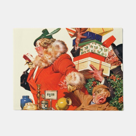 Nachtnacht voor Kerstmis Deurmat (Voorkant)