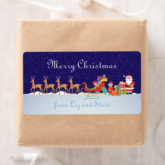 Nachtnacht voor Kerstmis Etiket (Insitu)