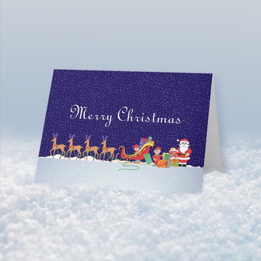 Nachtnacht voor Kerstmis Feestdagen Kaart