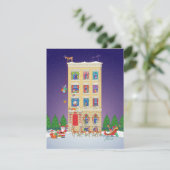 Nachtnacht voor Kerstmis Kaart (Staand voorkant)