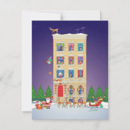 Nachtnacht voor Kerstmis Kaart