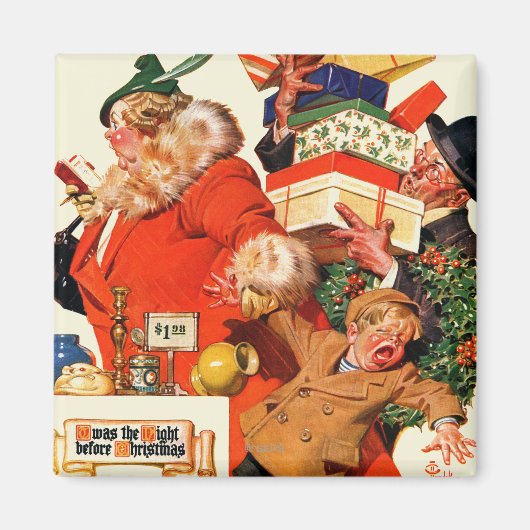 Nachtnacht voor Kerstmis Magneet (Voorkant)