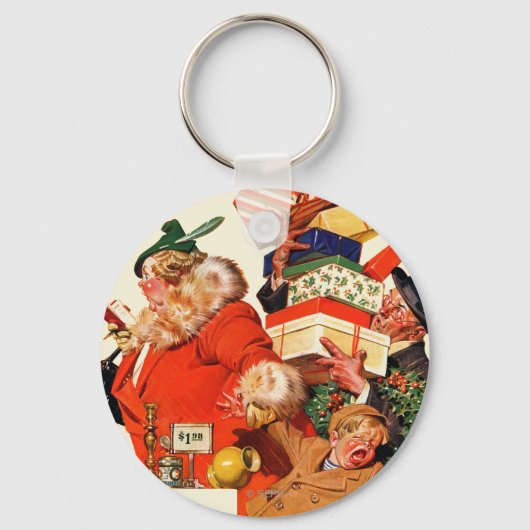 Nachtnacht voor Kerstmis Sleutelhanger (Voorkant)