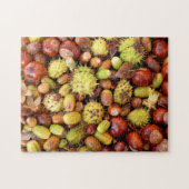 Nachtnoten en conkers legpuzzel (Horizontaal)