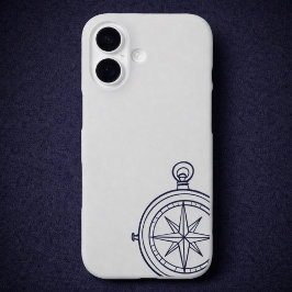 Nachtonderzoek donkere academie kompas iPhone 16 hoesje