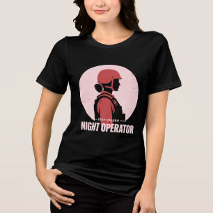 Nachtoperator Vintage Dames Tactisch T-shirt