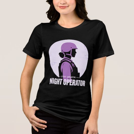 Nachtoperator Vintage Dames Tactisch T-shirt (Voorkant)
