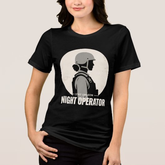 Nachtoperator Vintage Dames Tactische T-shirt (Voorkant)
