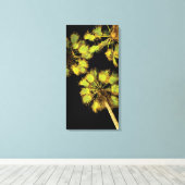 Nachtpalmbomen 16x32 inch canvas afdruk (Insitu (Houten vloer))