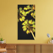 Nachtpalmbomen 16x32 inch canvas afdruk (Insitu (Woonkamer))