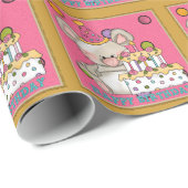 Nachtpapier voor de cartoon van Birthday Mouse Cadeaupapier (Rol Hoek)