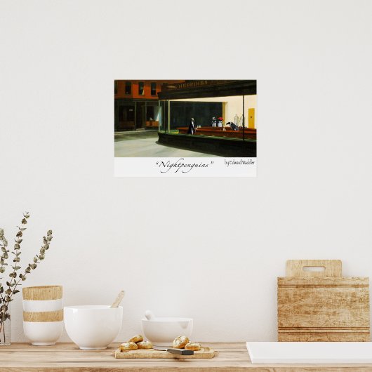 nachtpinguïns poster (Keuken)