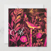 NACHTPITTER MET ROZEN MONOGRAM, Roze Zwart Geel Kaart (Voorkant)