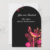 NACHTPITTER MET ROZEN MONOGRAM, Roze Zwart Geel Kaart (Achterkant)