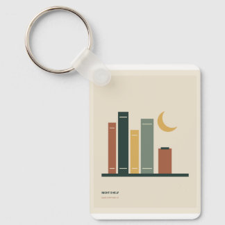 Nachtplank Minimale Boeken en Halve Maan Sleutelhanger
