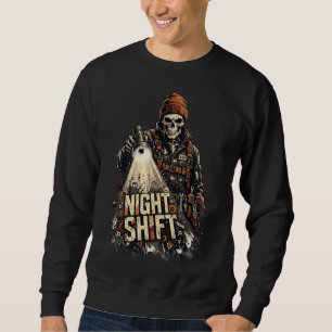 Nachtploeg monteur skelet streetwear grafisch trui