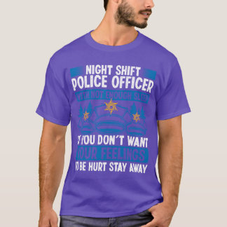 Nachtploeg Politieagent Hoed Auto Politieagent cad T-shirt