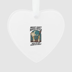 Nachtploeg Verpleegster Heks Retro Halloween T-shi Ornament