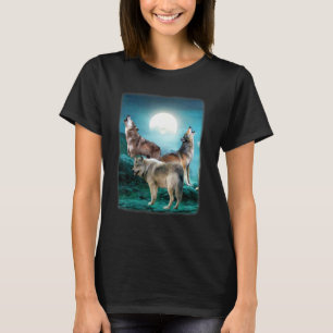 Nachtploegen in de moonwolven Wolf Animal Jungl T-shirt