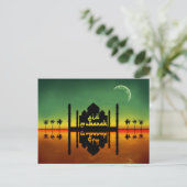 Nachtreflectie in Eid Mubarak Briefkaart (Staand voorkant)