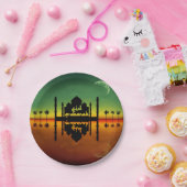 Nachtreflectie in Eid Mubarak Papieren Bordje (Feest)