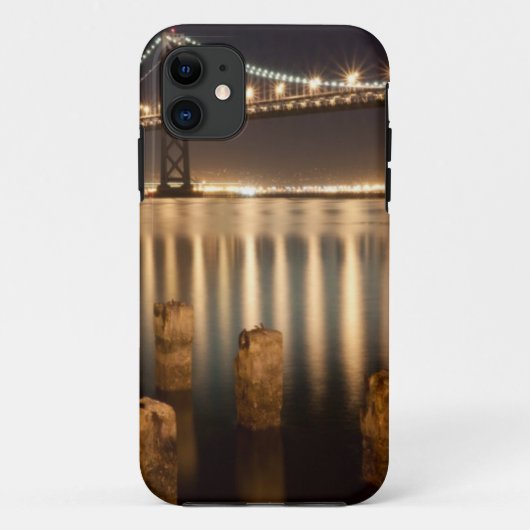 Nachtreflecties op de brug over de Oakland Bay. Case-Mate iPhone Case (Achterkant)