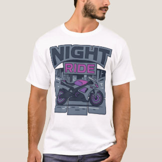 Nachtrit Neon Urban Sportbike Biker Grafische T-Sh T-shirt