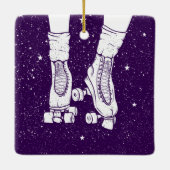 Nachtrolschaatsen Keramisch Ornament (Achterkant)