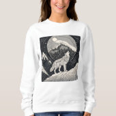 Nachtrust van de wolf – maanlicht & bos esthetiek trui (Voorkant)