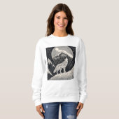 Nachtrust van de wolf – maanlicht & bos esthetiek trui (Voorkant volledig)