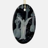Nachts auf dem Friedhof - Engel Keramisch Ornament (Rechts)
