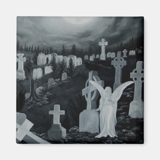 Nachts auf dem Friedhof - Engel Magneet (Voorkant)
