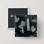 Nachts auf dem Friedhof - Teufel Vierkante Button 5,1 Cm (Voorkant /achterkant)