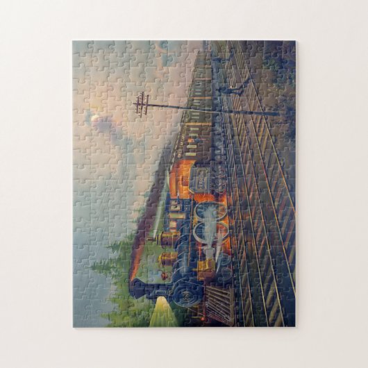 Nachtscène op de centrale spoorweg van New York Legpuzzel (Verticaal)