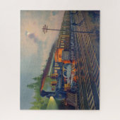 Nachtscène op de centrale spoorweg van New York Legpuzzel (Verticaal)