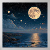 Nachtscène Poster (Voorkant)