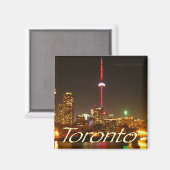 Nachtscène Toronto Canada Souvenir Koelkast Magnee Magneet (Voorkant / Achterkant)