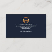 Nachtscène Traffic Lights Bokeh Taxi Cab Service Visitekaartje (Achterkant)