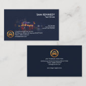 Nachtscène Traffic Lights Bokeh Taxi Cab Service Visitekaartje (Voorkant / Achterkant)