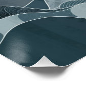 Nachtscène van de bergen Abstract Perfect Poster (Hoek)