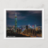 Nachtscène van Taipei 101, Taiwan Briefkaart (Voorkant)
